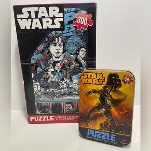 Cardinal Star Wars Disney Puzzles 300pc & 50pc New in box/tin